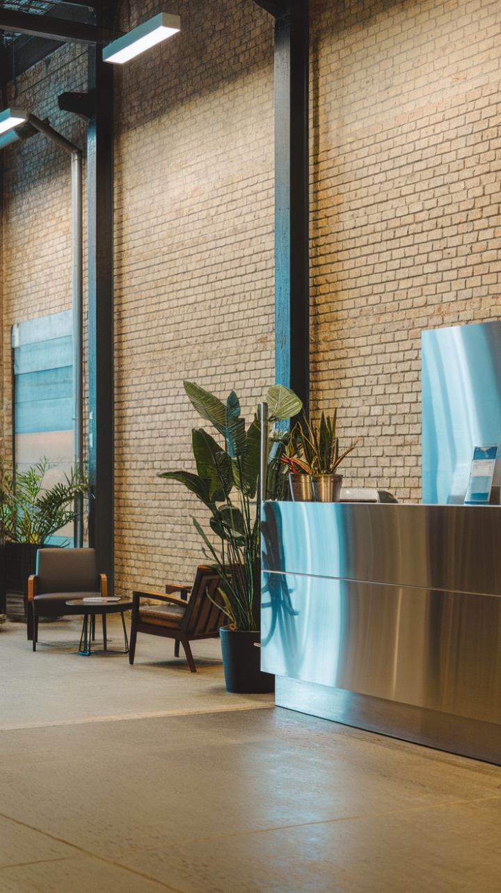 20 Industrial Reception Desk Decor Ideas: Your Office’s Coolest First Impression