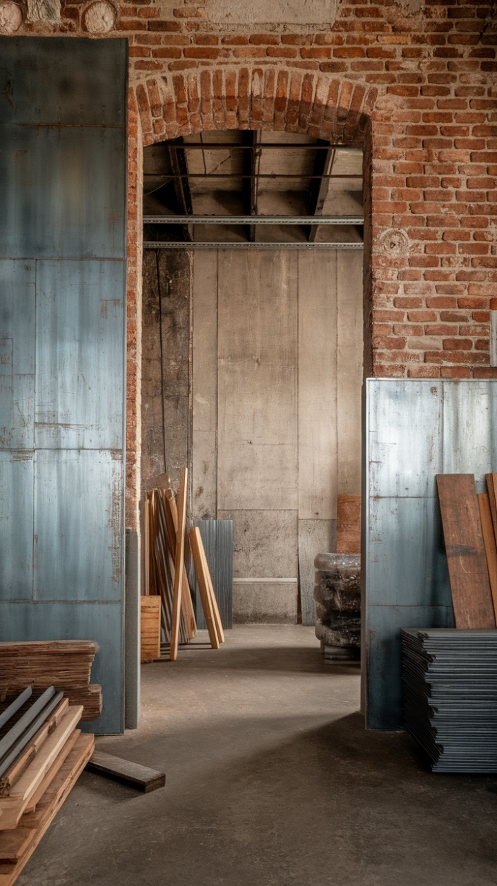 Imagine waking up in this loft-like sanctuary, where the textures speak volumes and the distressed finishes whisper tales of urban grit and refined style. The interplay of light and shadow on the raw materials creates a dynamic and captivating atmosphere.
