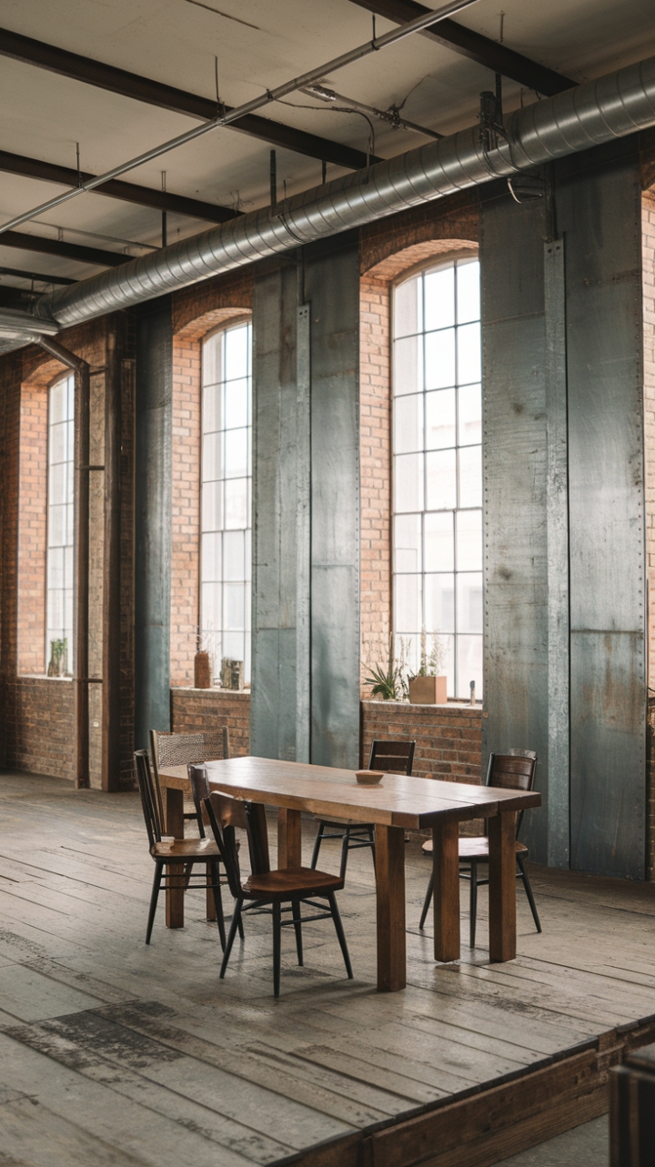 Raw, refined, and undeniably chic. This industrial loft's exposed brick, reclaimed wood floors, and minimalist furniture create a space that's both lived-in and luxurious. The perfect blend of vintage grit and modern sophistication.