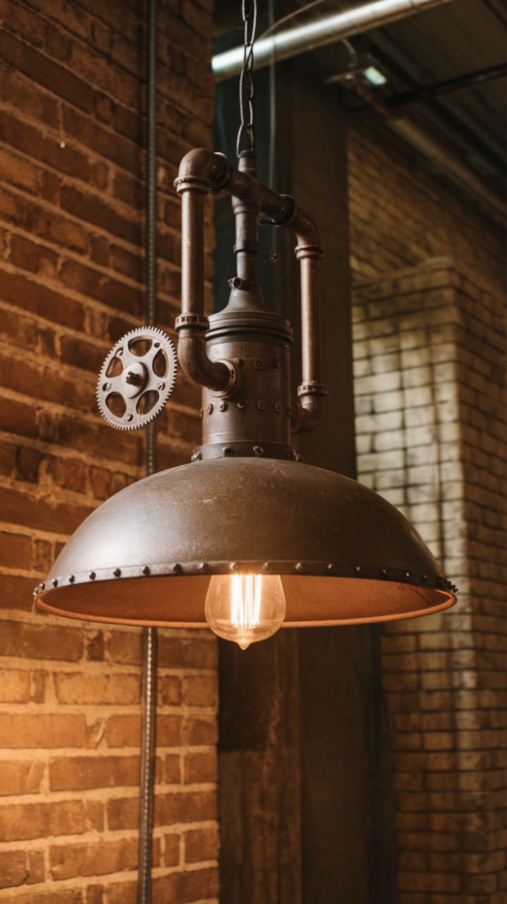 Raw, rugged, and undeniably chic, this factory pendant light transforms a simple warehouse aesthetic into a statement of industrial design. The exposed bulb and rustic illumination create a captivating focal point, perfect for adding character and a touch of vintage charm to your home.