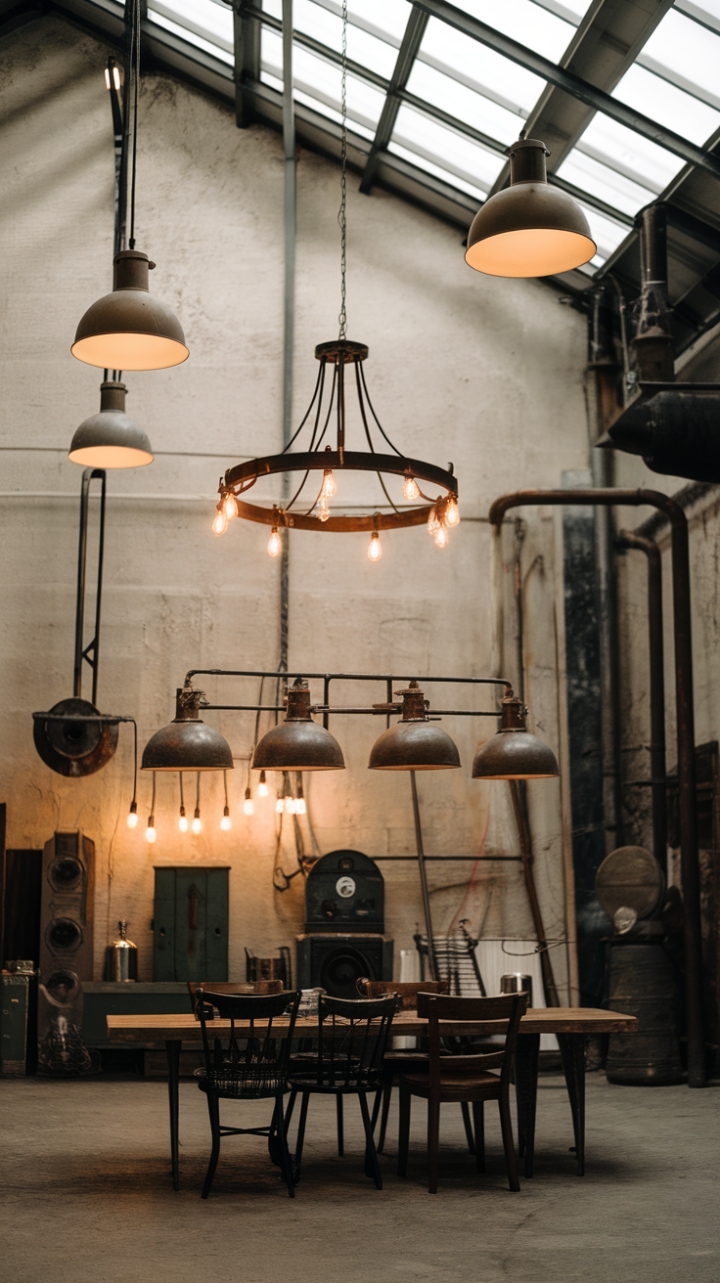 Imagine evenings spent in this captivating loft, the warm glow of the industrial chandelier casting a mesmerizing light on shared meals and lively conversations. The high ceilings and exposed elements create a sense of spaciousness and freedom, while the carefully curated vintage pieces add character and charm. It's a space that whispers stories of creativity and urban cool.