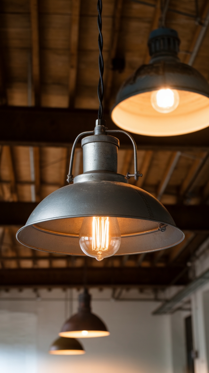Imagine the perfect evening: Sunlight streams through expansive windows, illuminating a breathtaking loft space where a vintage industrial chandelier and a rugged warehouse pendant lamp create a captivating interplay of light and shadow. This isn't just lighting; it's a statement.