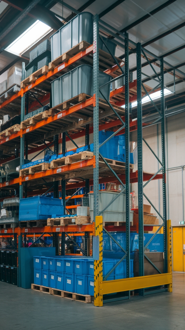 Unleash your inner architect with this imposing industrial shelving system. The raw steel, the warehouse backdrop, the playful pop of yellow—it's a masterclass in curated chaos. This isn't just storage; it's a design masterpiece that speaks volumes about bold, unapologetic style.