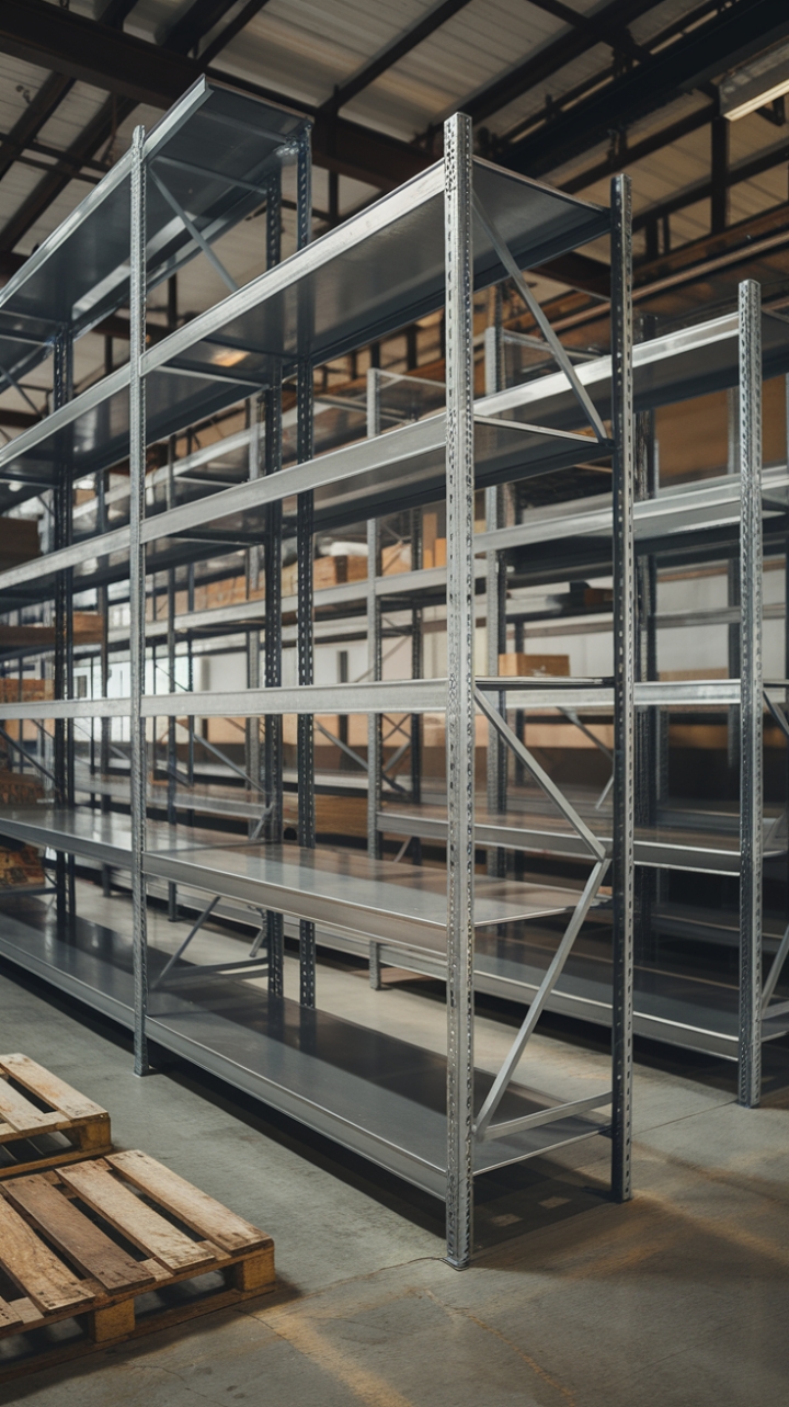 Unleash your inner urbanite with this raw steel shelving unit. Its rugged, industrial design, perfectly at home amidst warehouse-chic pallets, offers both robust storage and a striking aesthetic. The clean lines and simple design make it a versatile statement piece for any space craving a touch of edgy sophistication.