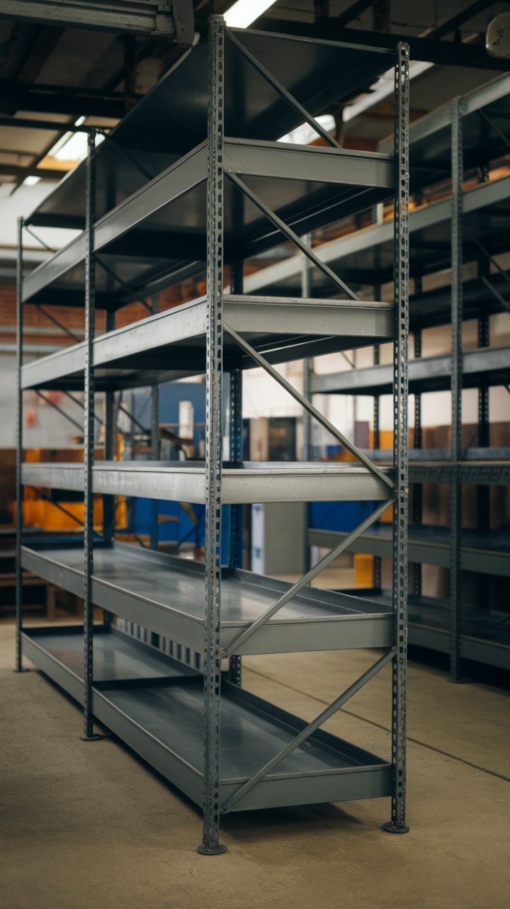 Raw, reclaimed, and undeniably chic. This vintage industrial shelving unit, a relic from a bygone era of factory floors, adds a rugged yet refined touch to any space. Its heavy-duty steel construction speaks volumes about its enduring strength and timeless appeal, transforming a simple storage solution into a statement piece. Imagine it brimming with curated collections, vintage finds, or even a carefully arranged display of tools – the possibilities are as limitless as your imagination.