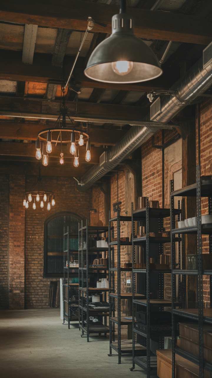 Imagine evenings spent under the soft illumination of industrial chandeliers and focused task lighting in this breathtaking loft. The interplay of textures—rough brick, smooth concrete, and warm wood—creates a captivating atmosphere, while the abundance of light keeps the space feeling open and airy. A perfect blend of industrial grit and refined style.