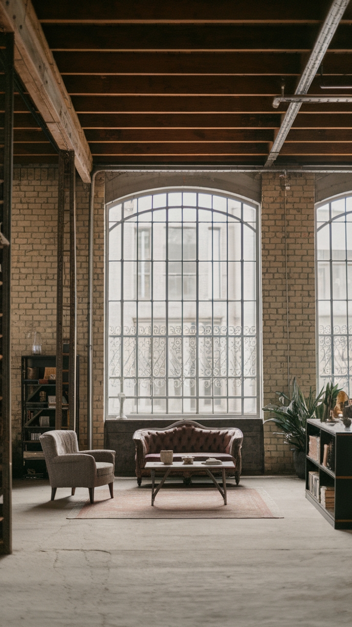 This industrial haven masterfully balances raw materials—think concrete floors, wooden beams, and iron-barred windows—with curated vintage pieces. The result? A space that's both strikingly modern and undeniably inviting, a testament to the beauty of imperfection and the power of thoughtful design.