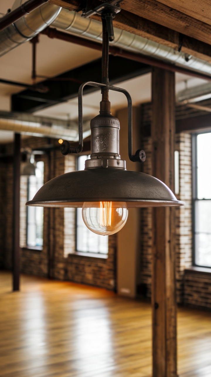 Imagine cozy nights in: This loft's exposed brick, wooden floors, and vintage industrial pendant light create an ambiance that's both undeniably stylish and wonderfully inviting. The perfect balance of rugged and refined.