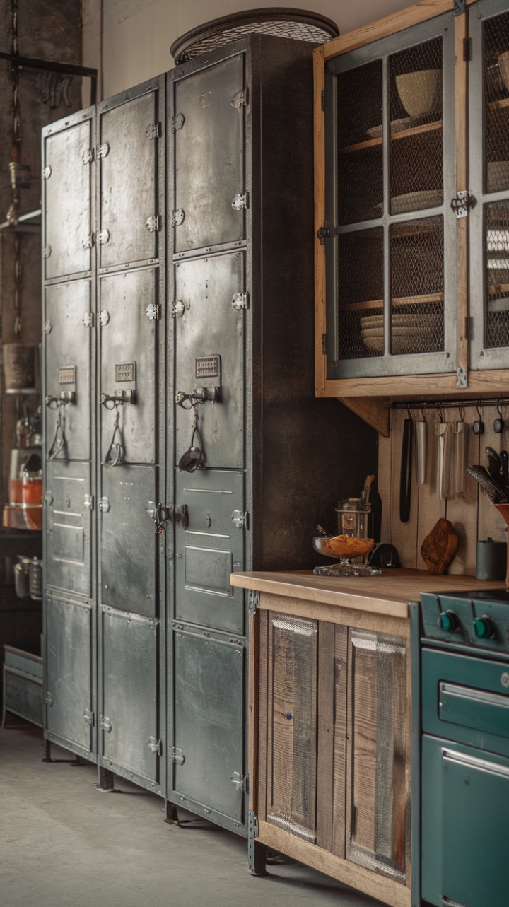 Raw industrial cool meets rustic charm in this loft kitchen. Reclaimed wood and steel cabinets create a dynamic space where vintage vibes meet modern functionality. The result? A kitchen that's as captivating as it is practical.