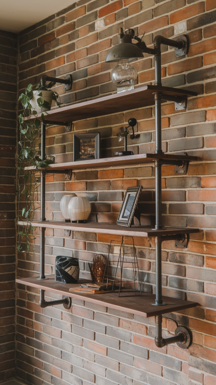 Craving that effortlessly chic industrial vibe? Look no further! This multi-tiered pipe shelf is a statement piece, blending rugged steel with the warmth of wood. Display your curated collection of treasures—from flourishing greenery to beloved keepsakes—and watch this functional work of art transform your room.
