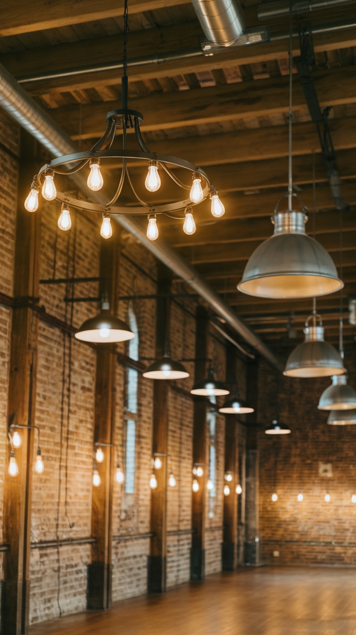 Imagine cozy evenings bathed in the glow of exposed bulb lighting and the soft gleam of task lighting, all within the dramatic backdrop of wooden beams and raw brick. This isn't just a space; it's a statement.