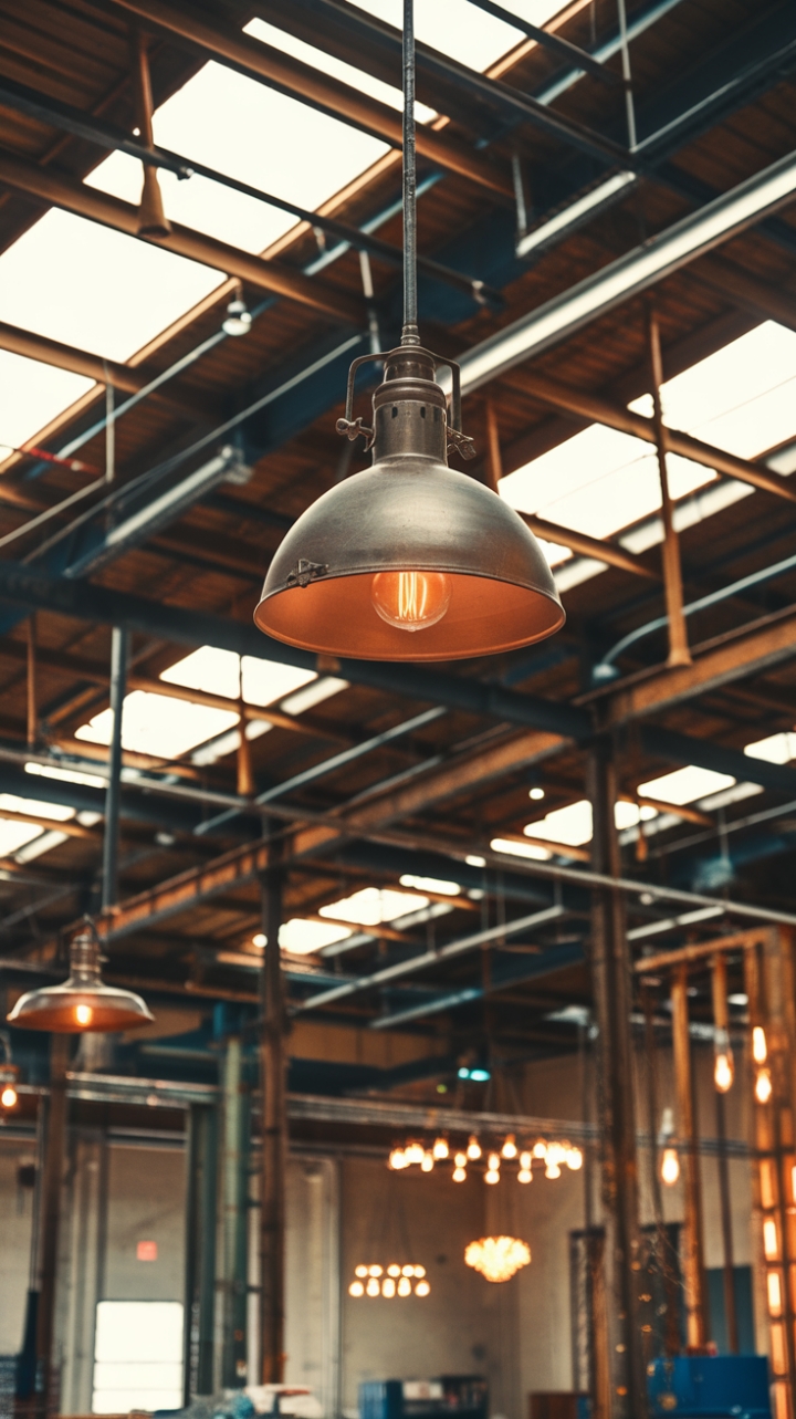 Raw industrial chic meets incandescent warmth. Vintage pendant lights and exposed bulbs cast a golden glow across this warehouse conversion, highlighting the raw beauty of the space and creating a surprisingly cozy atmosphere. The strategic placement of task lighting adds functionality without sacrificing style.