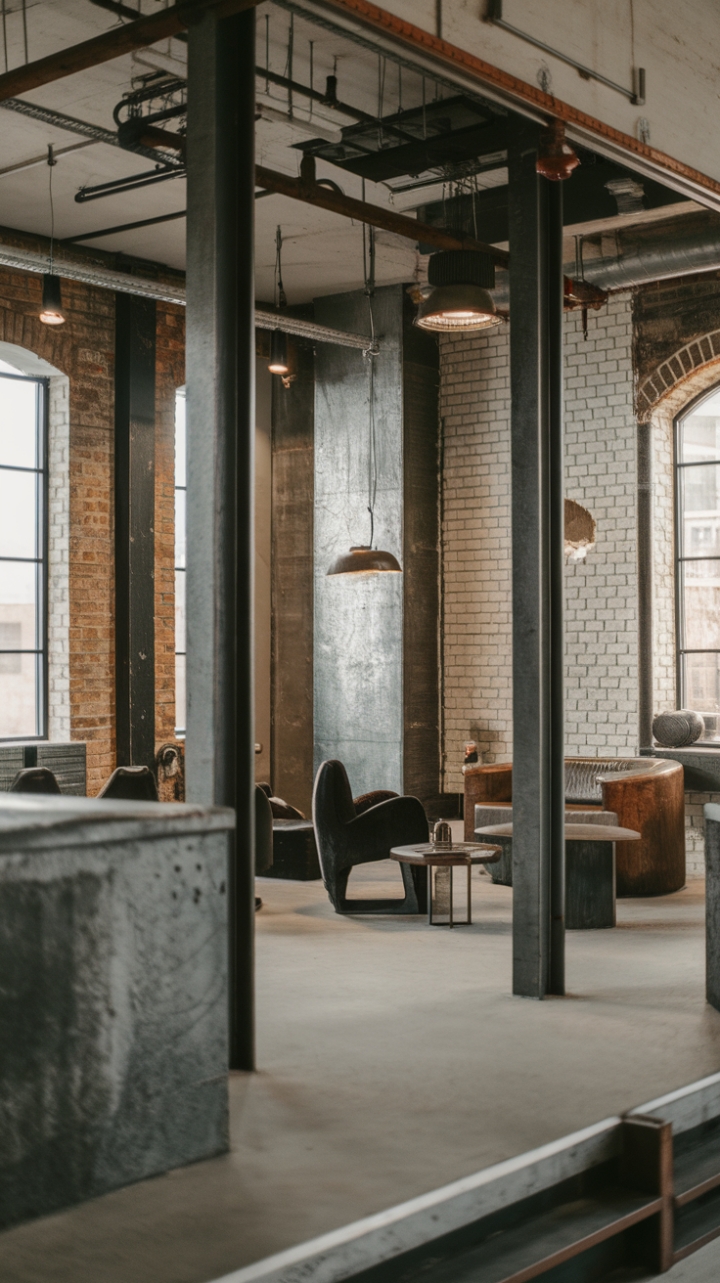 Raw urban grit meets refined minimalism in this breathtaking loft. Exposed brick, cool concrete, and vintage industrial fixtures create a space that's both edgy and sophisticated. The perfect blend of texture and restraint defines modern living.
