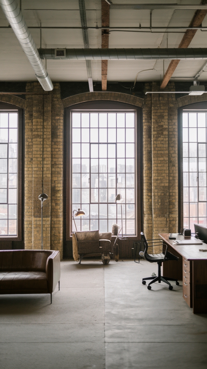 Raw urban grit meets refined modernism in this breathtaking loft. Exposed brick whispers stories of the city's past, while sleek lines and minimalist furniture create a haven of contemporary cool. The expansive window frames a dazzling cityscape, blurring the lines between indoor and outdoor living. A perfect blend of industrial edge and sophisticated simplicity.