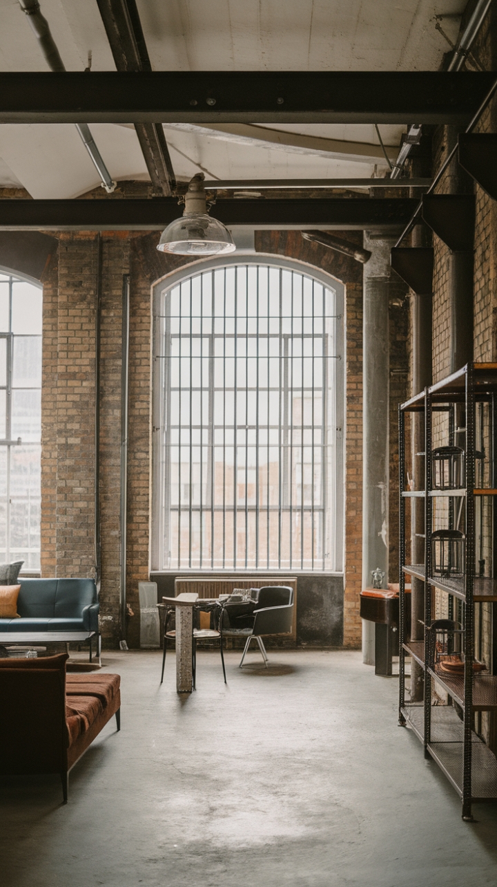 Imagine waking up in this light-filled urban sanctuary, the city's energy palpable through the iron-barred window. High ceilings, concrete floors, and a curated collection of vintage and modern pieces combine to create a sophisticated industrial aesthetic that's both bold and inviting. The perfect balance of raw materials and refined style awaits.